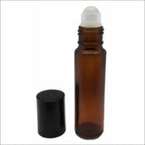 Amber Clear or Frosted Glass Roll On Bottle, 10 ml,  8 pack