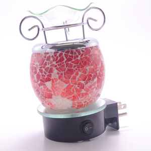Red-White Crackle Plug In Lamp  ON SALE OVER 50% OFF