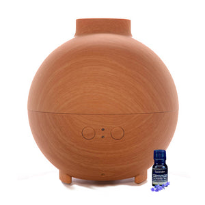 Lavender Essential Oil and Sphiera Vapour Diffuser Gift Set - Light bamboo