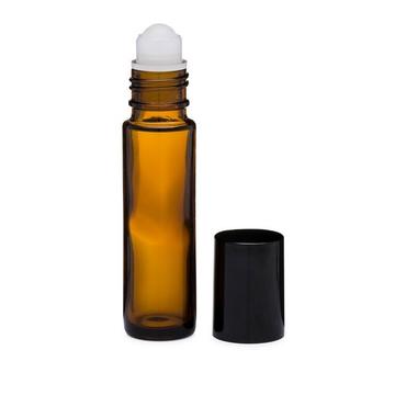 Amber Frosted Glass Roll On Bottle, 10ml